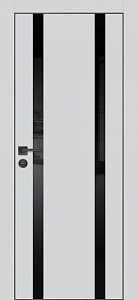 Товар Межкомнатная дверь ПХ-9  черная кромка с 4-х ст. Сапфир матовый